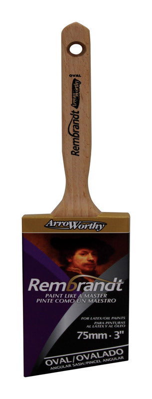 ARROWORTHY - ArroWorthy Rembrandt 3 in. Semi-Oval Angle Paint Brush