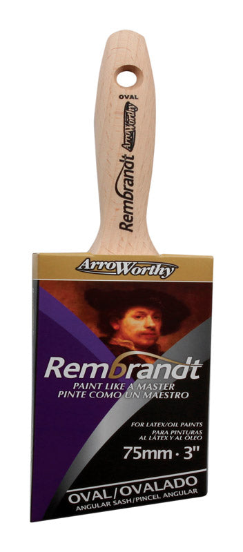 ARROWORTHY - ArroWorthy Rembrandt 3 in. Semi-Oval Paint Brush