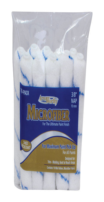 ARROWORTHY - Arroworthy Microfiber 4 in. W X 3/8 in. Mini Paint Roller Cover 10 pk