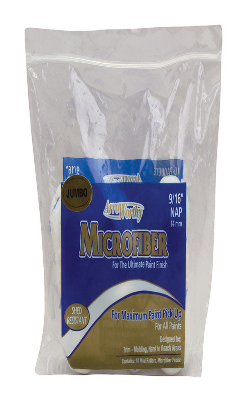 ARROWORTHY - ArroWorthy Microfiber 6.5 in. W X 9/16 in. Mini Paint Roller Cover 3 pk