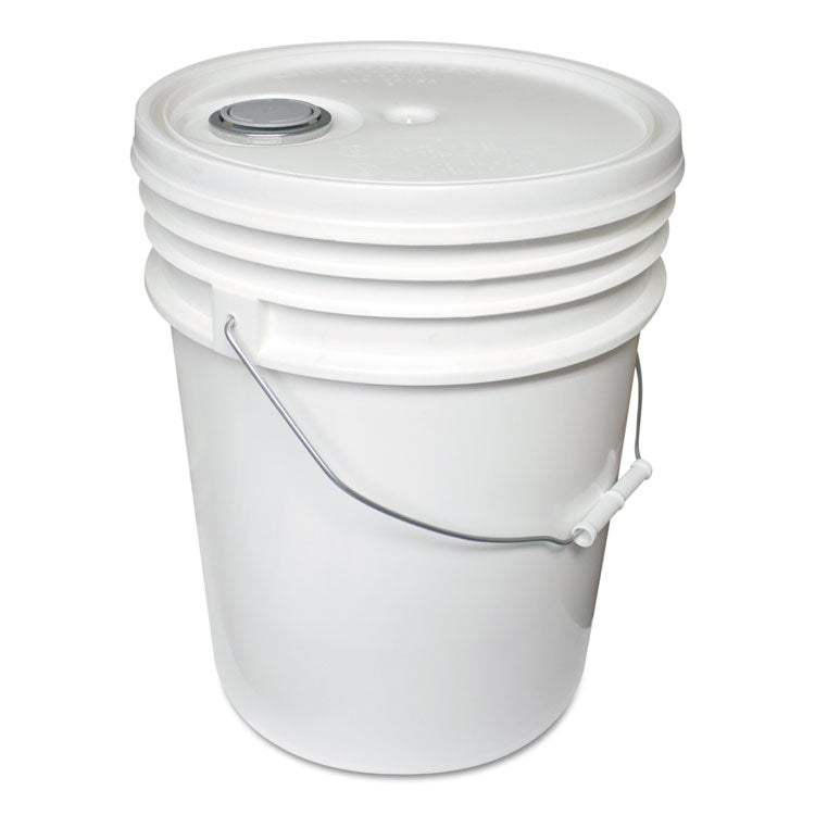 Impact - Utility Bucket with Lid, 5 gal, Polyethylene, White, 11.25" dia