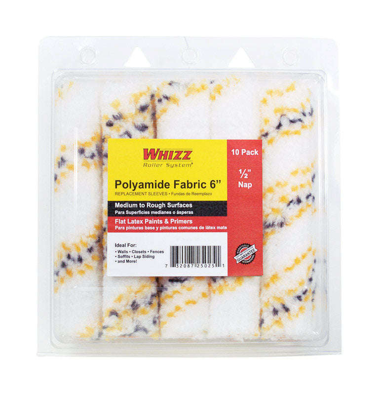 WHIZZ - Whizz Polyamide Fabric 6 in. W X 1/2 in. Mini Paint Roller Cover 10 pk