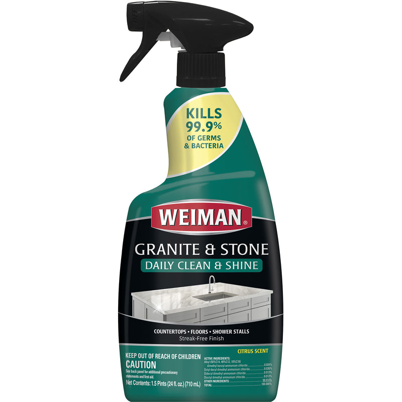 WEIMAN PRODUCTS - Weiman Citrus Scent Granite Cleaner and Polish 24 oz Liquid - Case of 6