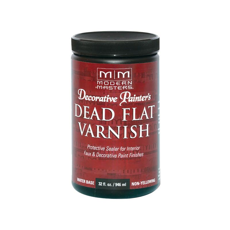 MODERN MASTERS - Modern Masters Semi-Gloss Clear Water-Based Dead Flat Varnish 32 oz [DP60932]