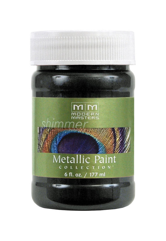 MODERN MASTERS - Modern Masters Shimmer Satin Black Pearl Water-Based Metallic Paint 6 oz