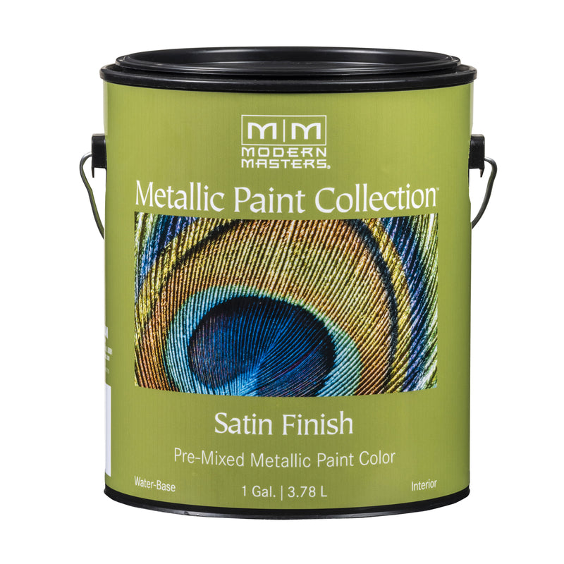 MODERN MASTERS - Modern Masters Shimmer Satin Nickel Water-Based Metallic Paint 1 gal