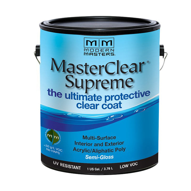 MODERN MASTER - Modern Masters MasterClear Supreme Semi-Gloss Clear Water-Based Protective Coating 1 gal