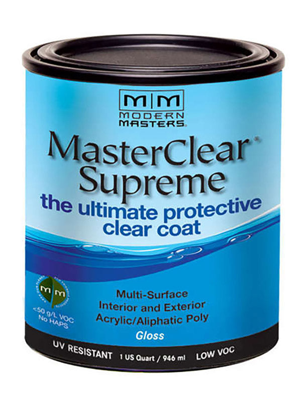 MODERN MASTER - Modern Masters MasterClear Supreme Gloss Clear Water-Based Protective Coating 1 qt