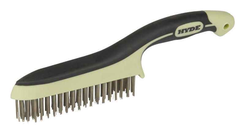 HYDE - Hyde MAXXGRIP PRO 1 in. W X 11.75 in. L Stainless Steel Wire Brush