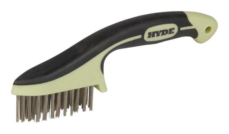 HYDE - Hyde MAXXGRIP PRO 0.75 in. W X 8.75 in. L Stainless Steel Wire Brush