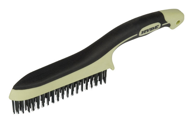 HYDE - Hyde MAXXGRIP PRO 1 in. W X 11.75 in. L Carbon Steel Wire Brush