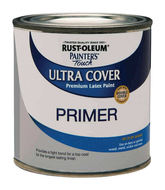 RUST-OLEUM - Rust-Oleum Painter's Touch Gray Flat Water-Based Latex Ultra Cover Primer 0.5 pt - Case of 6