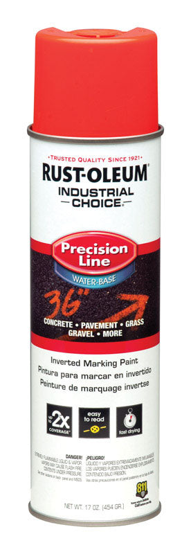 RUST-OLEUM - Rust-Oleum Industrial Choice Fluorescent Red-Orange Inverted Marking Paint 17 oz - Case of 6 [203037]