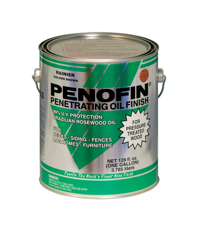 PENOFIN - Penofin Transparent Rainier Oil-Based Pressure Treated Wood Stain 1 gal - Case of 4