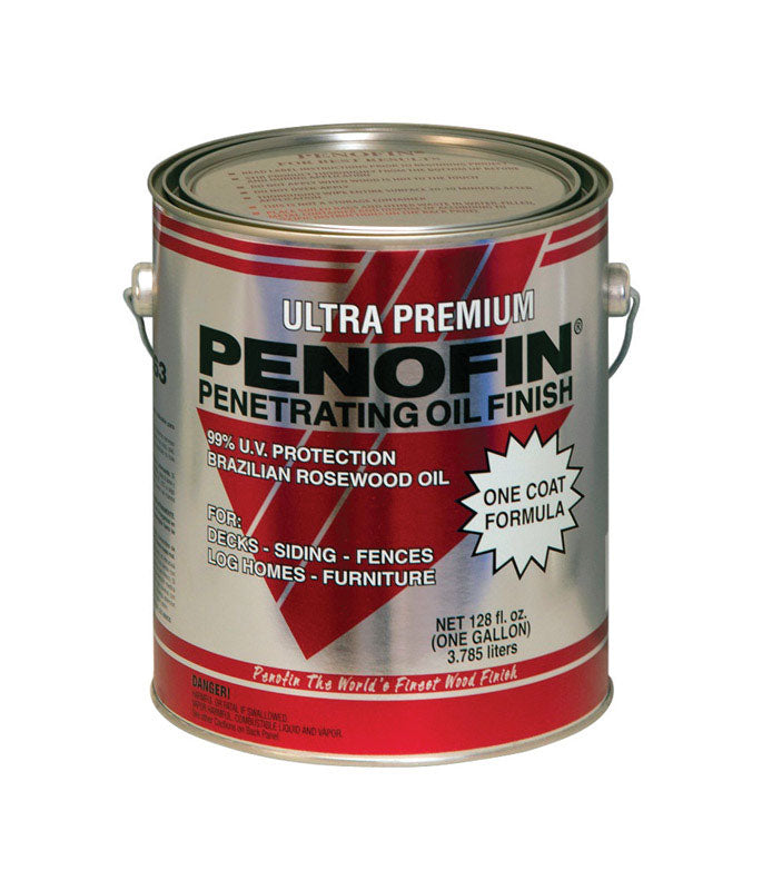 PENOFIN - Penofin Ultra Premium Transparent Chestnut Oil-Based Penetrating Wood Stain 1 gal - Case of 4