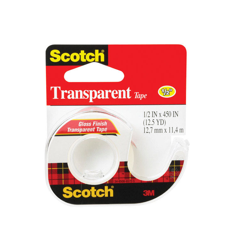 SCOTCH - Scotch 1/2 in. W X 450 in. L Transparent Tape Clear - Case of 8