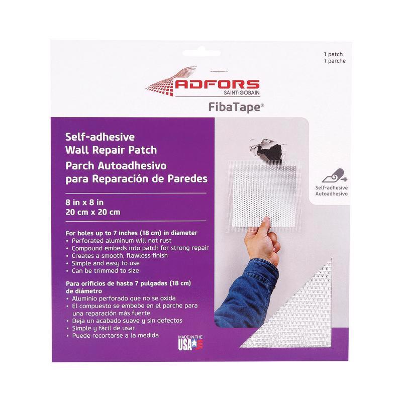 FIBATAPE - Saint-Gobain ADFORS FibaTape 8 in. L X 8 in. W Fiberglass Mesh White Self Adhesive Wall Repair Patch