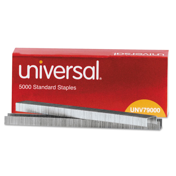 Universal - Standard Chisel Point Staples, 0.25" Leg, 0.5" Crown, Steel, 5,000/Box