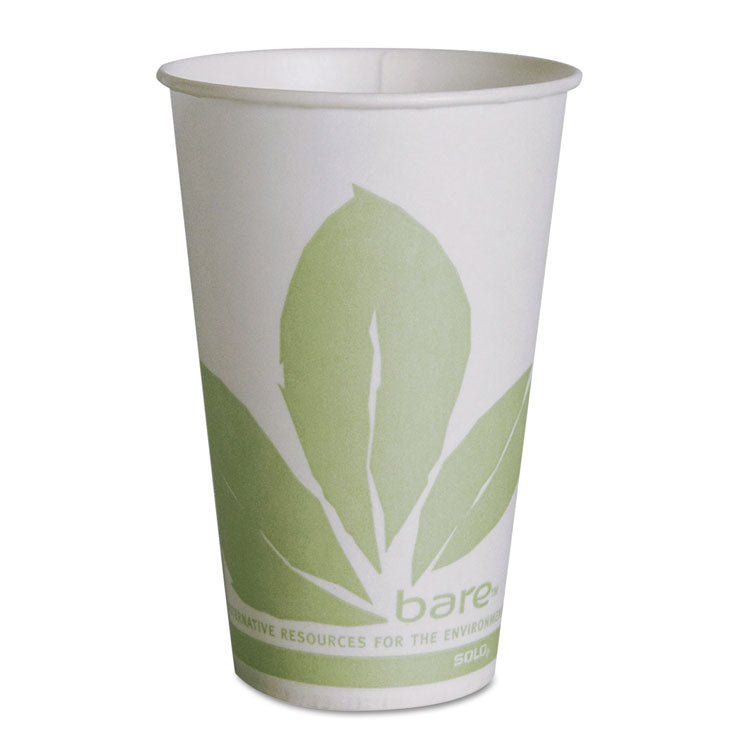 SOLO Cup Company - Bare Eco-Forward Treated Paper Cold Cups, 12 oz, Green/White, 100/Sleeve, 20 Sleeves/Carton