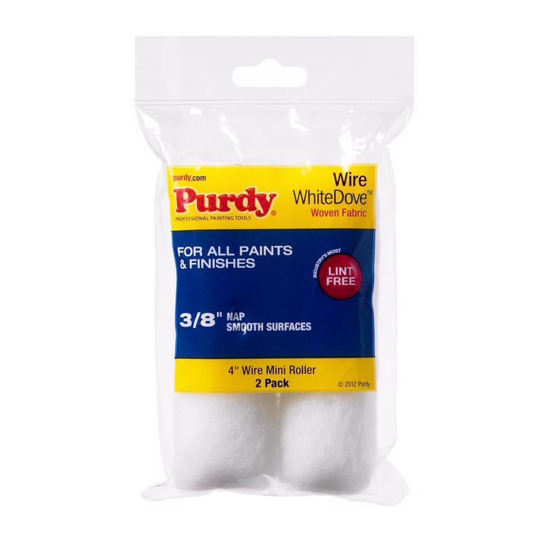 PURDY - Purdy White Dove Woven Fabric 4 in. W X 3/8 in. Mini Paint Roller Cover 2 pk - Case of 6