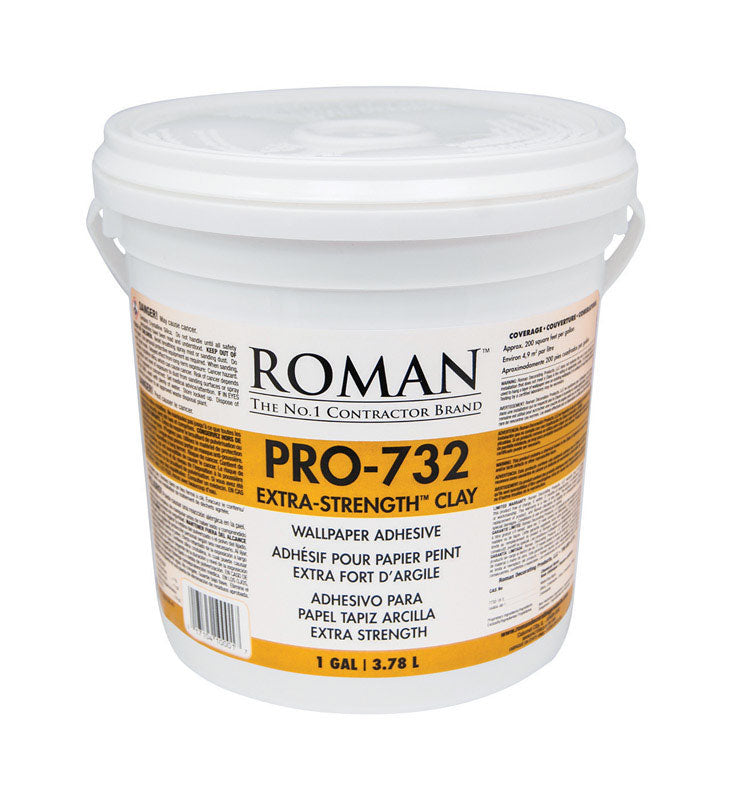 ROMAN - Roman PRO-732 Extra Strength Clay/Modified Starches Adhesive 1 gal