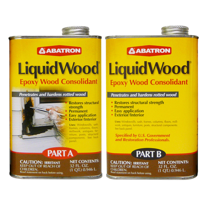 ABATRON - Abatron LiquidWood Solid Clear Epoxy Wood Consolidant Kit 2 qt