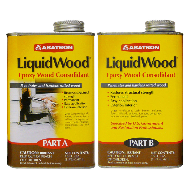 ABATRON - Abatron LiquidWood Solid Clear Epoxy Wood Consolidant Kit 2 pt