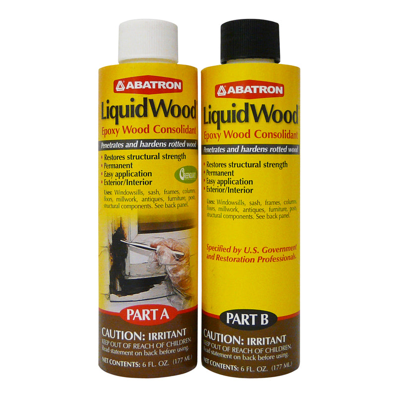 ABATRON - Abatron LiquidWood Solid Clear Epoxy Wood Consolidant Kit 12 oz