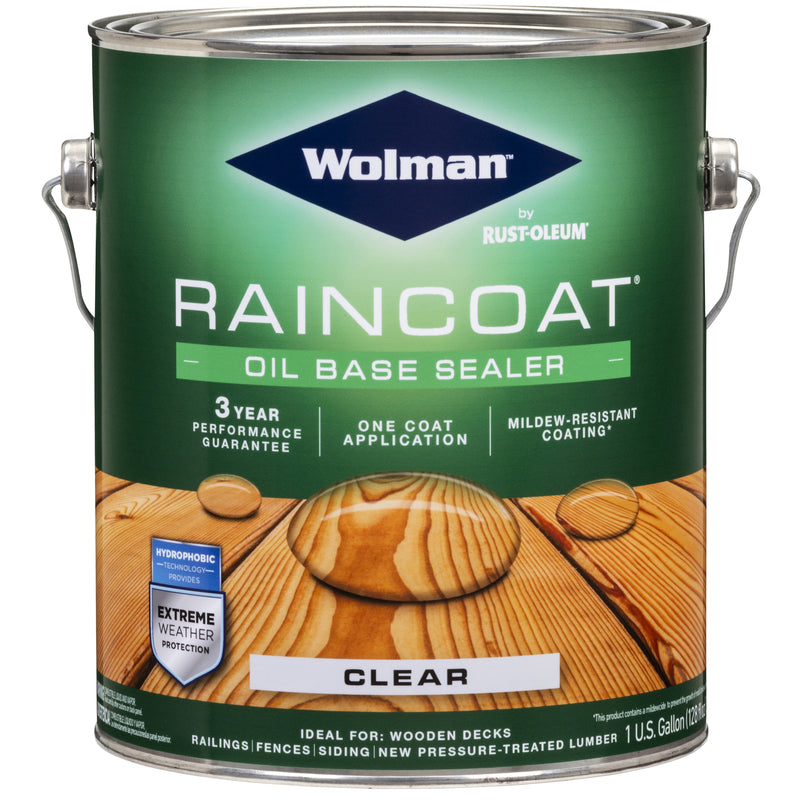 WOLMAN - Wolman RainCoat Satin Clear Oil-Based Wood Sealant 1 gal - Case of 4