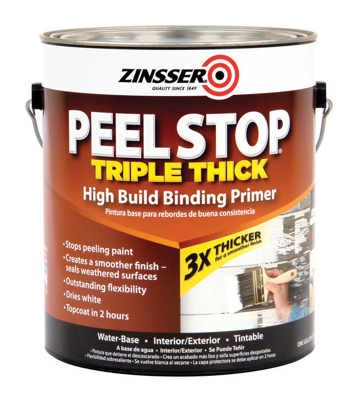 ZINSSER - Zinsser Peel Stop White Smooth Water-Based Acrylic High Build Binding Primer 1 gal - Case of 2