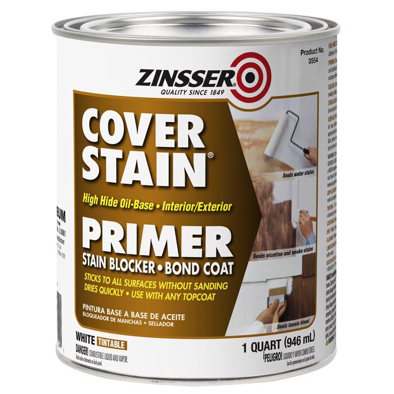 ZINSSER - Zinsser Cover Stain White Primer 1 qt - Case of 6