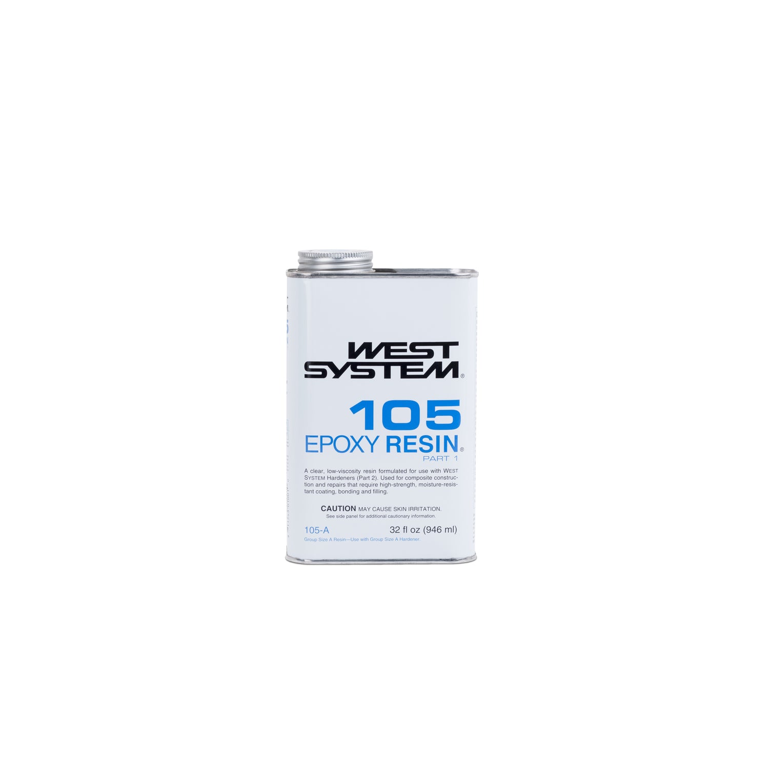 West System 105 Resin Extra Strength Epoxy Clear Epoxy Resin 32 oz - Case of 4