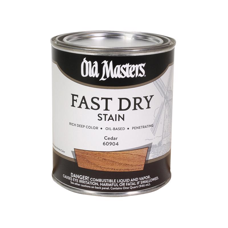 OLD MASTERS - Old Masters Professional Semi-Transparent Cedar Oil-Based Alkyd Fast Dry Wood Stain 1 qt - Case of 4