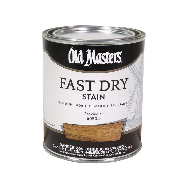 OLD MASTERS - Old Masters Semi-Transparent Provincial Oil-Based Alkyd Fast Dry Wood Stain 1 qt - Case of 4