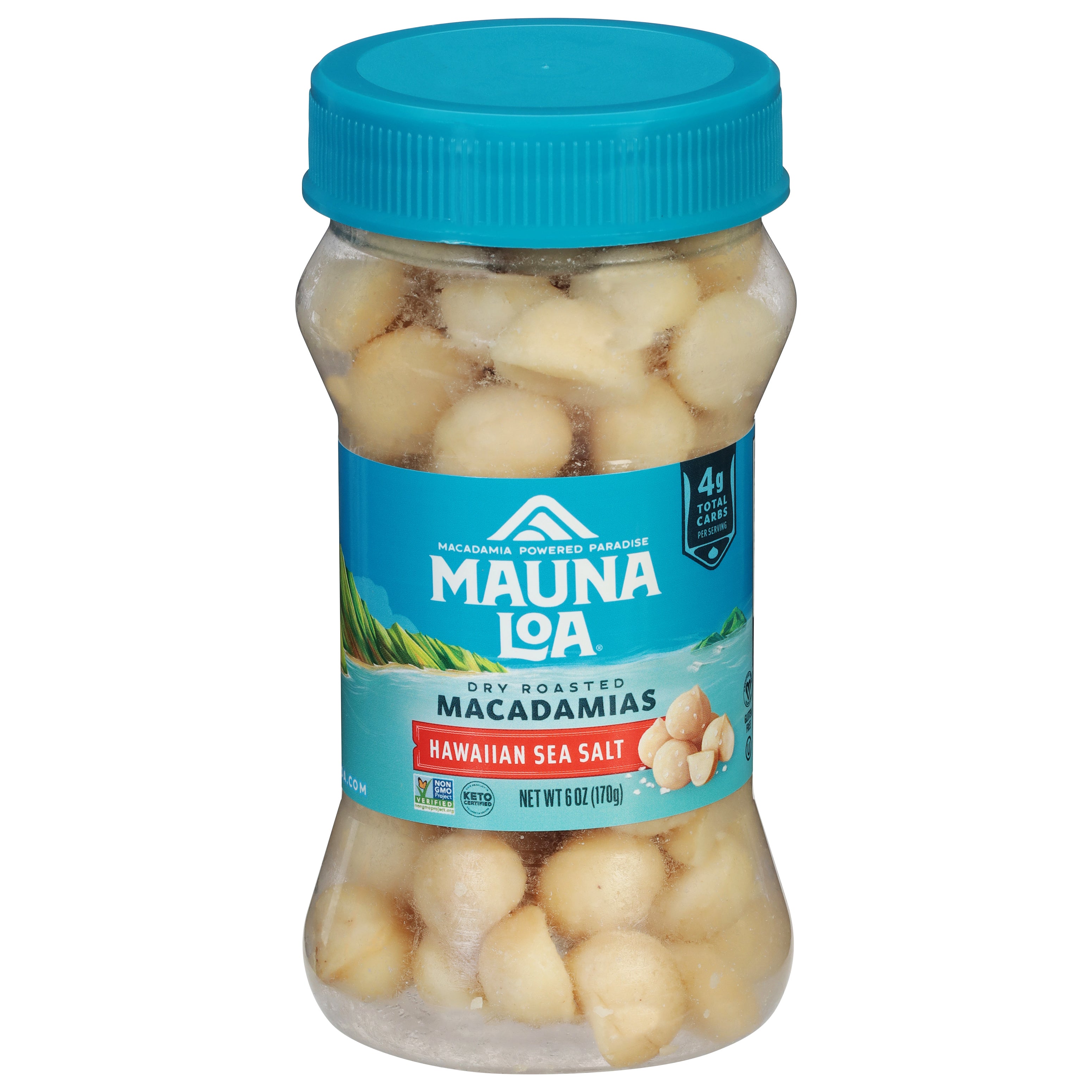 Mauna Loa Dry Roasted Hawaiian Sea Salt Macadamias 6 oz - Case of 12