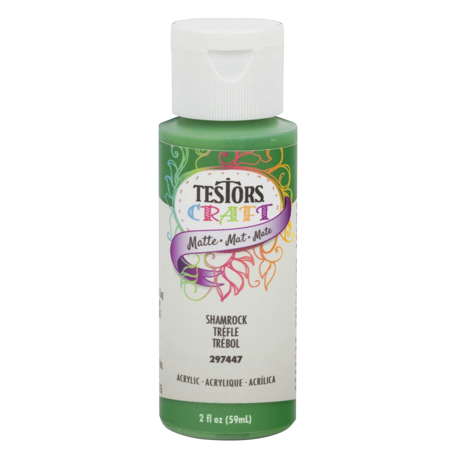 Rust-Oleum Testors Craft Matte Shamrock Water-Based Paint Interior 2 oz - Case of 6