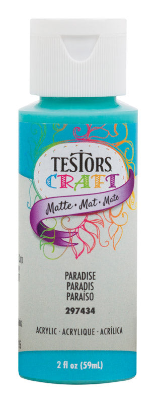 TESTORS CRAFT - Testors Matte Paradise Water-Based Craft Paint Interior 2 oz - Case of 6