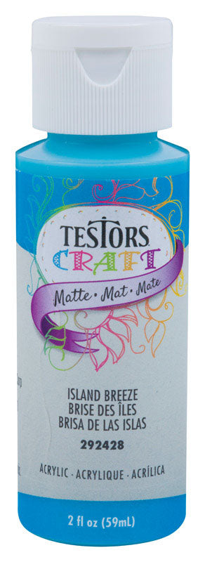 TESTORS CRAFT - Testors Matte Island Breeze Water-Based Craft Paint Interior 2 oz - Case of 6