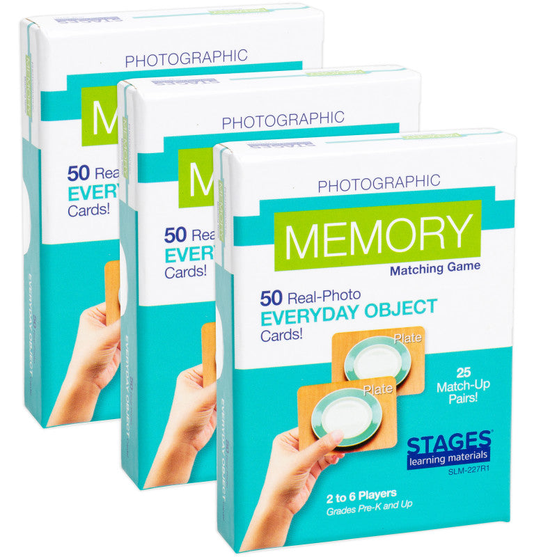 STAGES LEARNING MATERIALS - Memory Games - Everyday Objects, Pack of 3