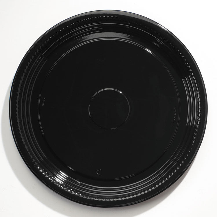 WNA - Caterline Casuals Thermoformed Platters, 18" Diameter, Black, Plastic, 25/Carton