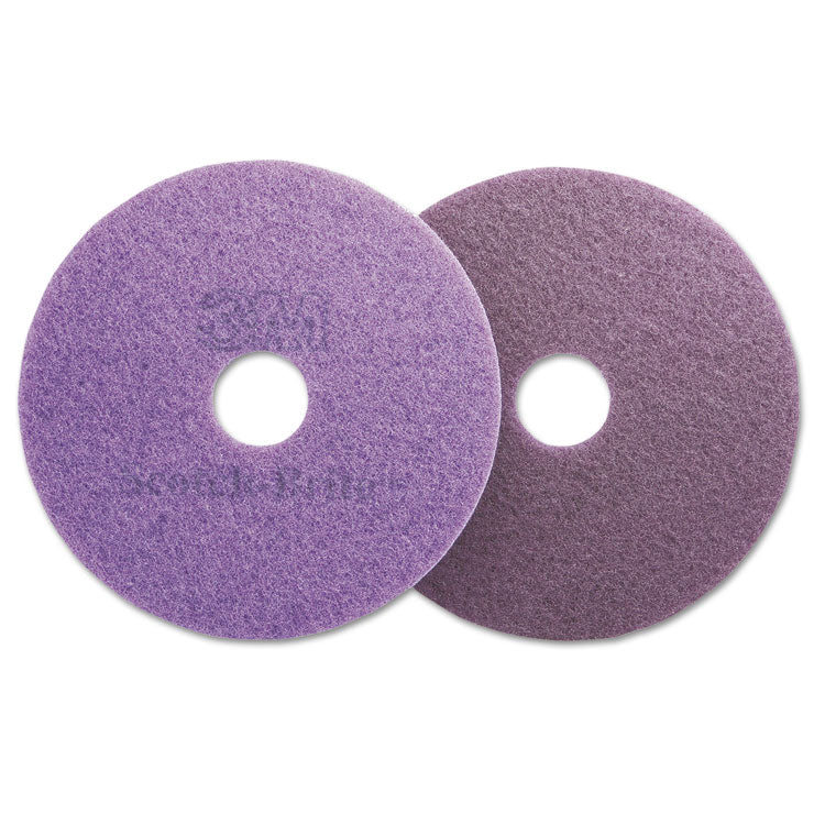 Scotch-Brite - Diamond Floor Pads, 20" Diameter, Purple, 5/Carton