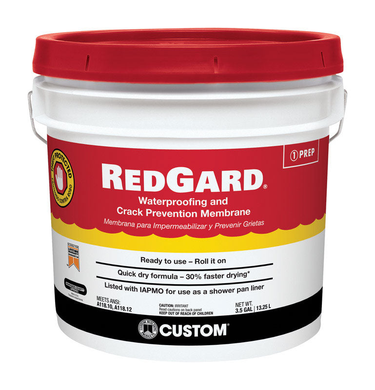 CUSTOM BUILDING PROD - Custom Building Products RedGard Ready to Use Pink Waterproofing and Crack Prevention 3.5 gal