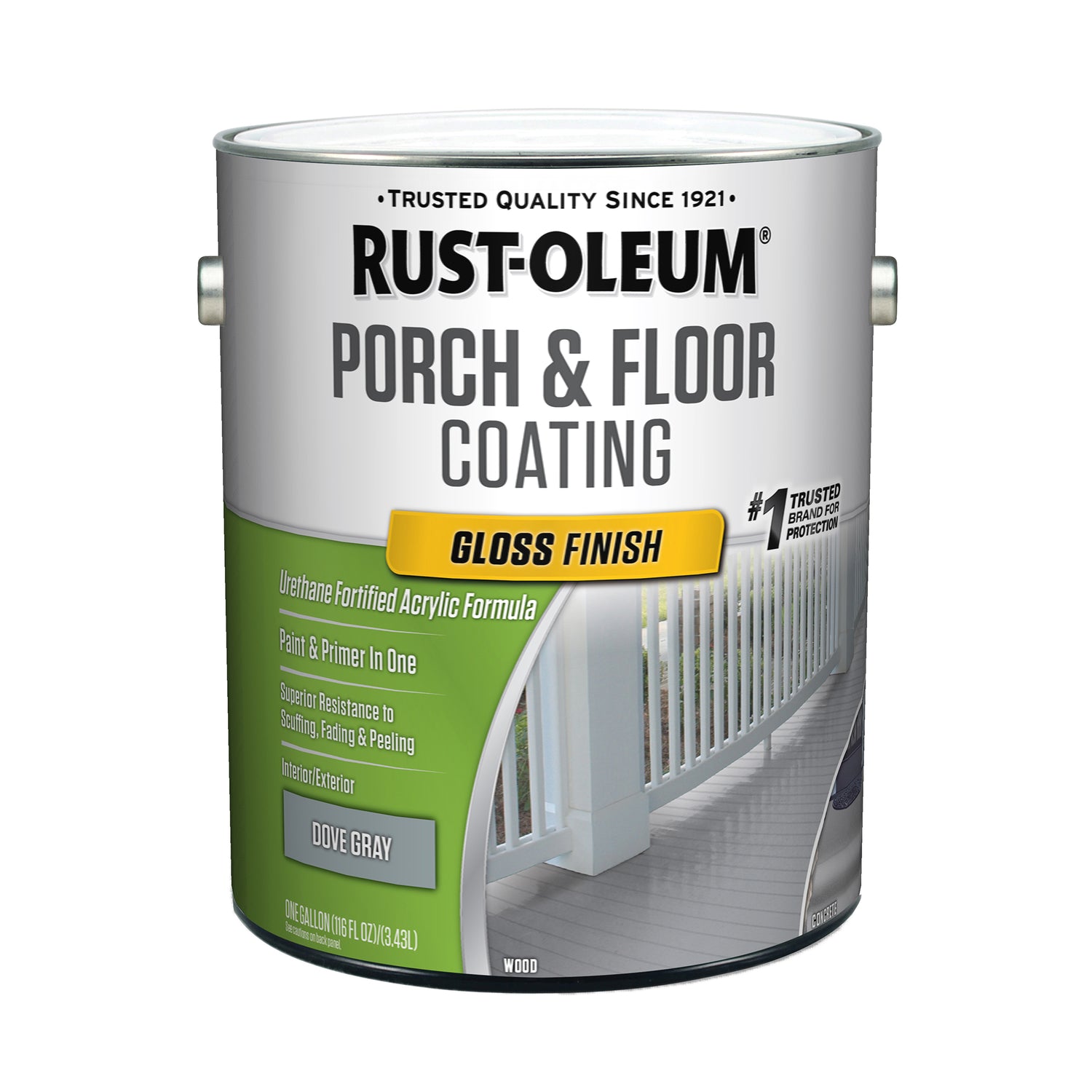 Rust-Oleum Porch & Floor Gloss Dove Gray Porch and Floor Paint+Primer 1 gal - Case of 2