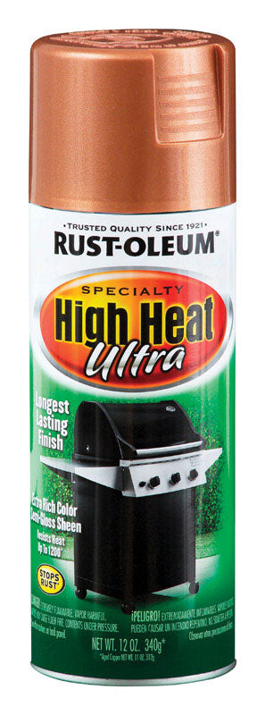 SPECIALTY - Rust-Oleum Specialty Semi-Gloss Aged Copper Ultra High Heat Spray 12 oz - Case of 6