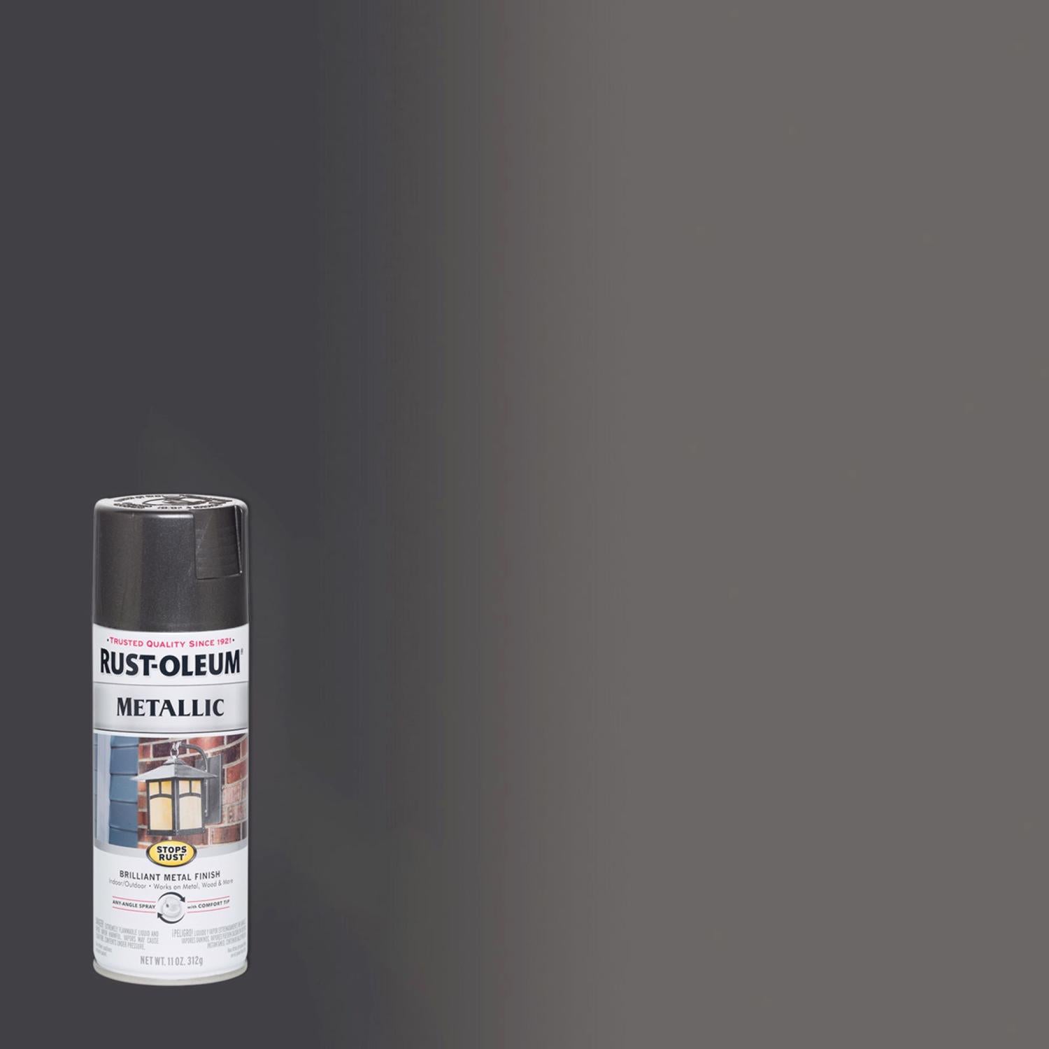 Rust-Oleum Stops Rust Metallic Charcoal Spray Paint 11 oz - Case of 6
