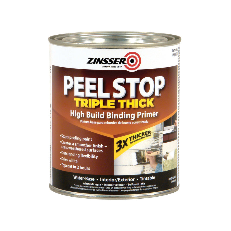 ZINSSER - Zinsser Peel Stop White Smooth Water-Based Acrylic High Build Binding Primer 1 qt