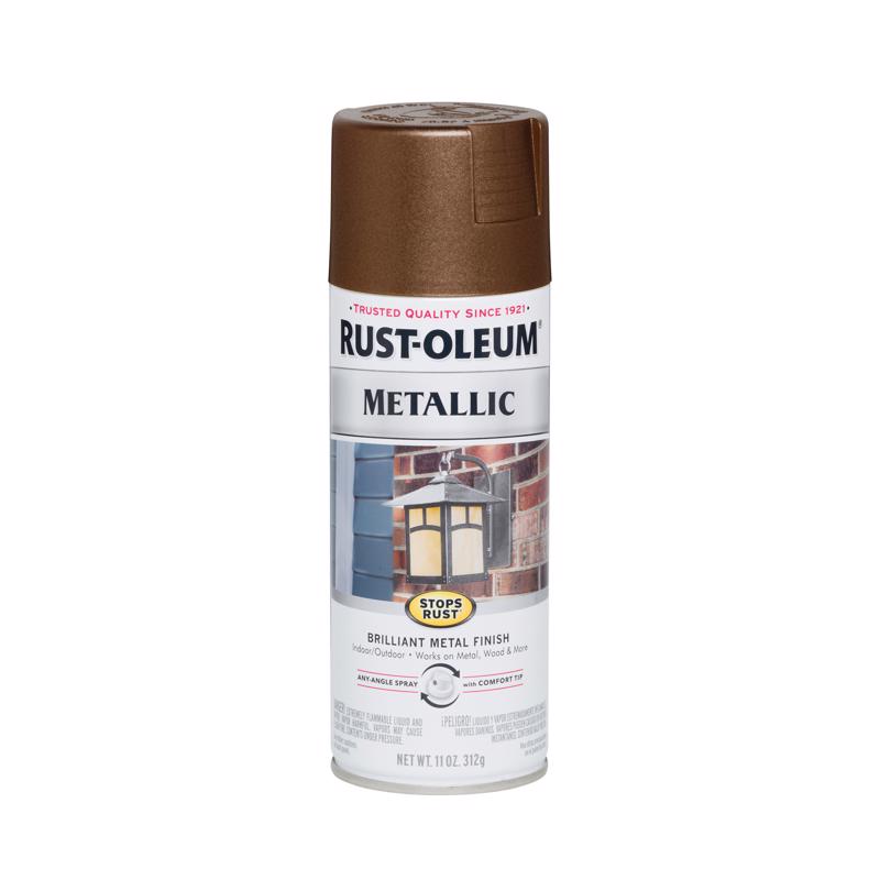 STOPS RUST - Rust-Oleum Stops Rust Metallic Dark Copper Spray Paint 11 oz