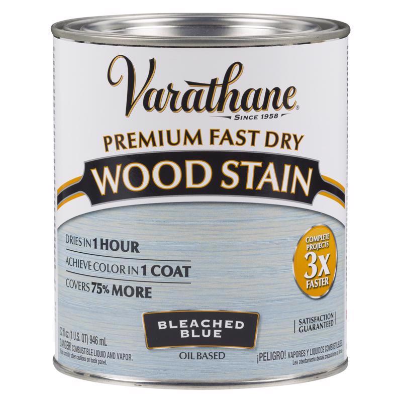 VARATHANE - Varathane Semi-Transparent Gloss Bleached Blue Oil-Based Urethane Modified Alkyd Wood Stain 1 qt