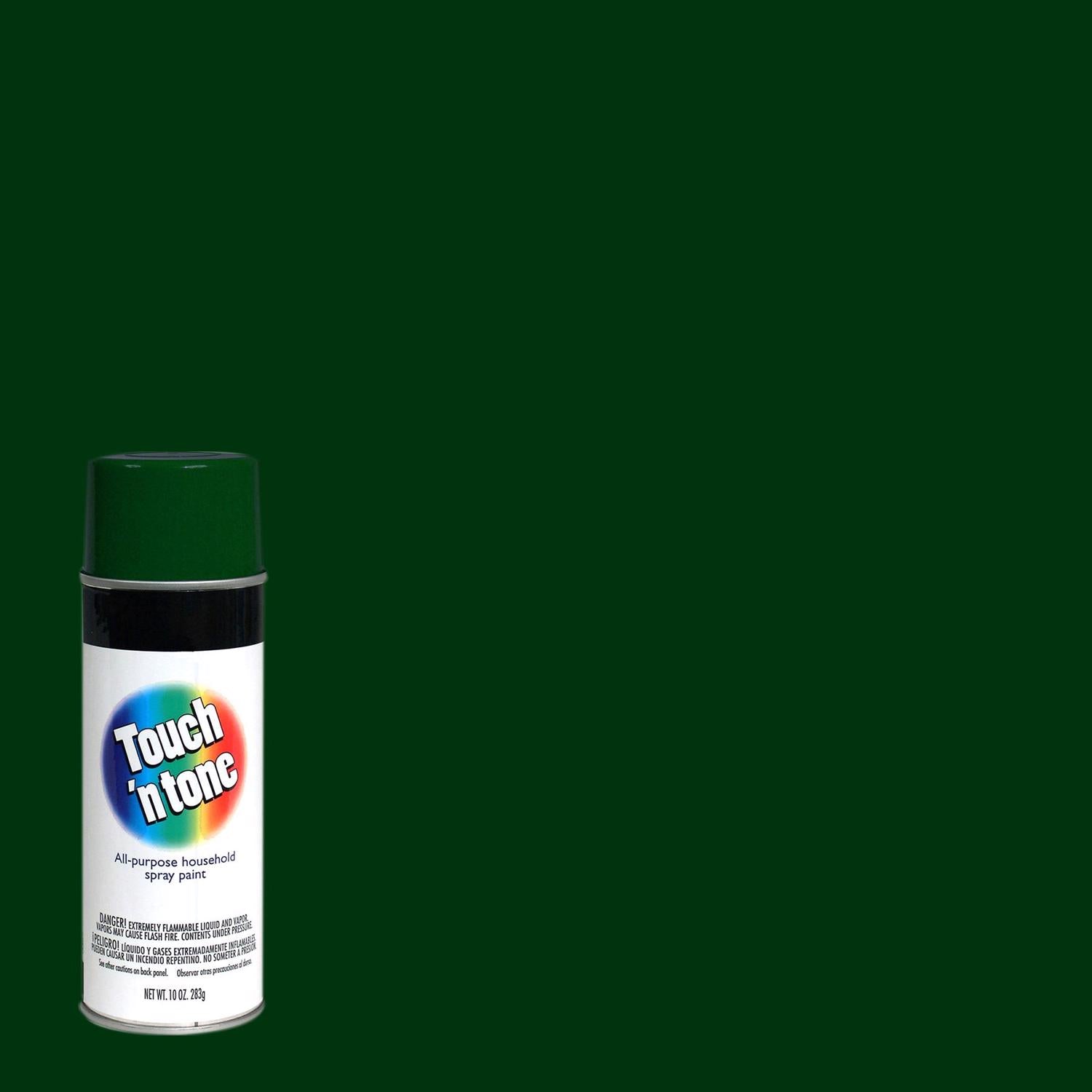 Rust-Oleum Touch n Tone Gloss Hunter Green Spray Paint 10 oz - Case of 6