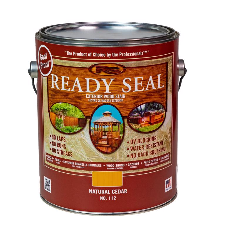 READY SEAL - Ready Seal Goof Proof Semi-Transparent Natural Cedar Oil-Based Penetrating Wood Stain/Sealer 1 gal - Case of 4